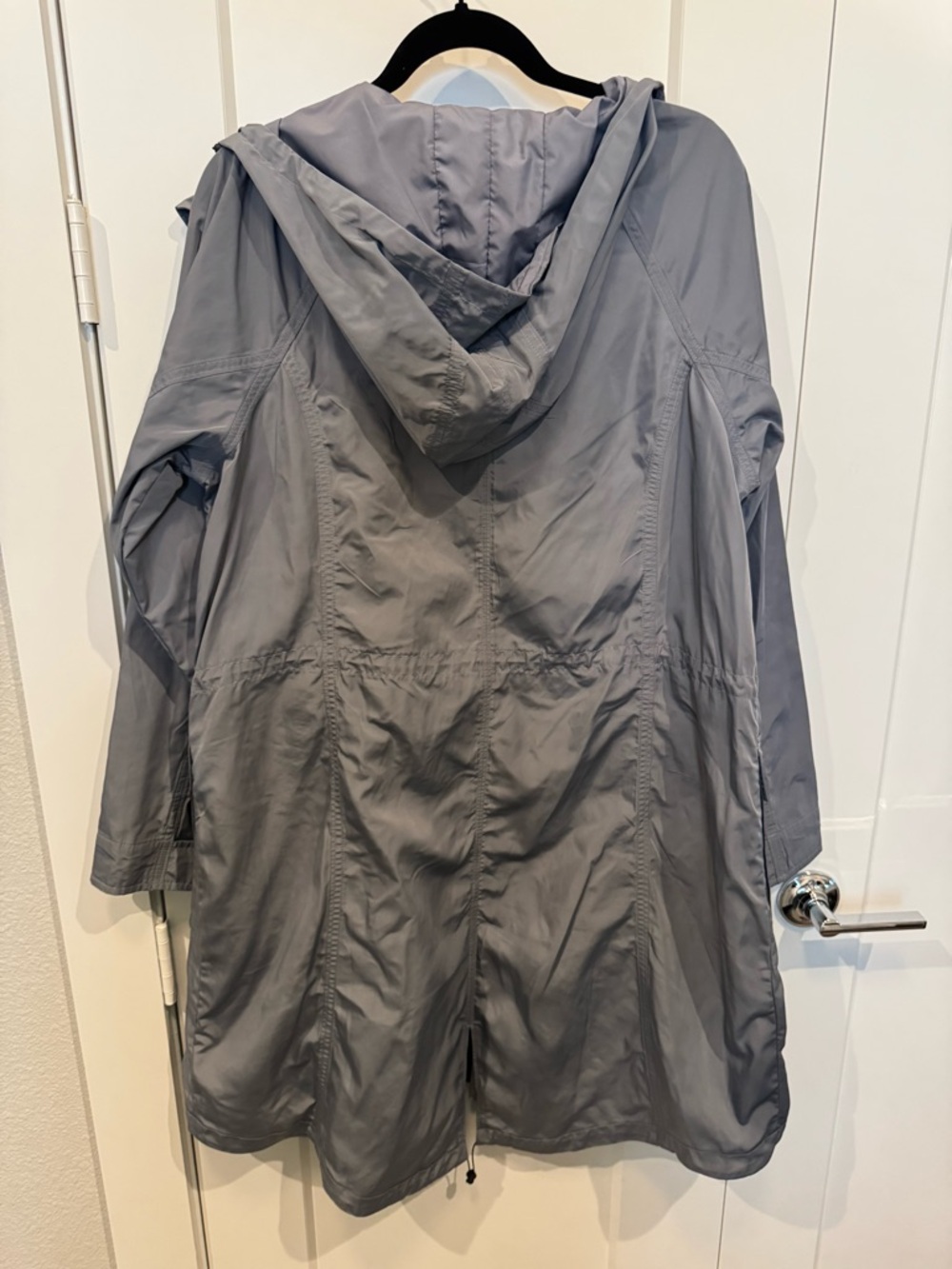 Athleta Light Gray Windbreaker Jacket with Hood - Picture 5 of 5
